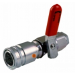 Picture of Parker Red Right Hand Lever Operated Hydraulic Quick Coupler, Breakaway Sleeve, Female, Genuine OEM Style