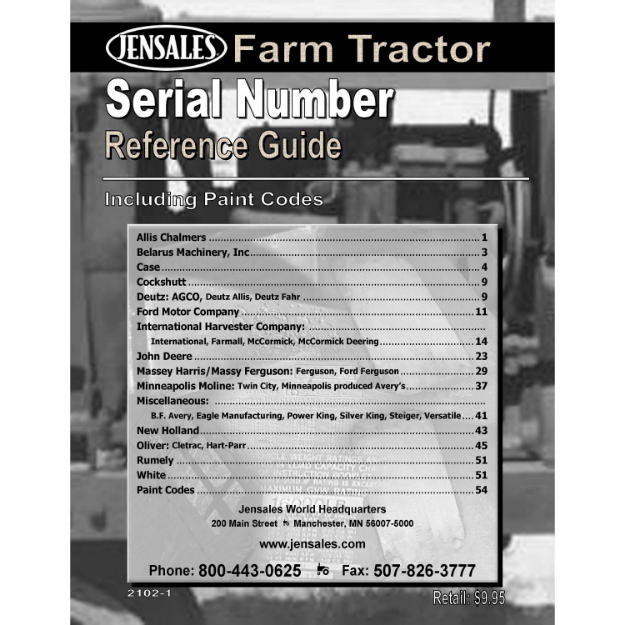 Picture of Serial Number Reference Guide