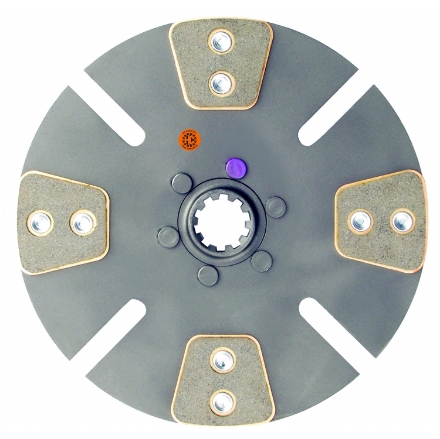 Picture of 10" Transmission Disc, 4 Pad, w/ 1-3/8" 10 Spline Hub - Reman