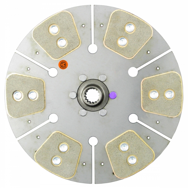 Picture of 12" Transmission Disc, 6 Pad, w/ 1" 15 Spline Hub - New