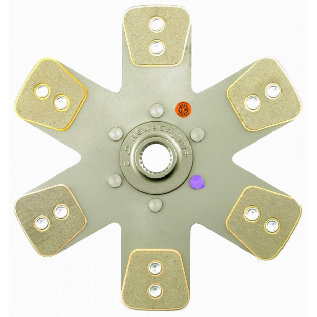 Picture of 13-1/2" Transmission Disc, 6 Pad, w/ 1-3/8" 21 Spline Hub - Reman