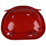Picture of Pan Seat for International Harvester, Red & White Vinyl, Rod Mount