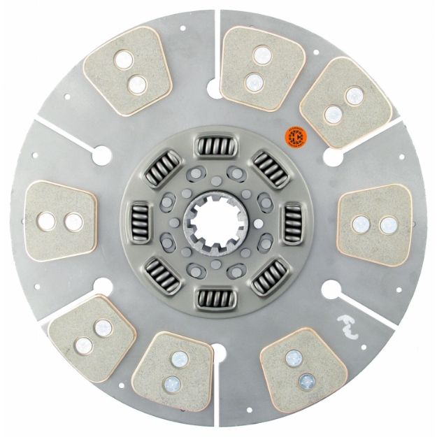 Picture of 15-1/2" Transmission Disc, 6 Pad, w/ 2" 10 Spline Hub - Reman