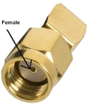 Picture of Extension Antenna for Cameras. Female center in coax connector.