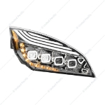 Picture of Chrome QUAD-LED Headlights with LED DRL & SEQ. Signal for 2018-2023 Freightliner Cascadia