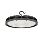 Picture of 240/200/150 watt, Selectable Economy UFO high bay light, 5000k, 100-277 vac. 0-10v. dimmable, black housing.