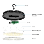 Picture of 240/200/150 watt,  5000K, Economy UFO high bay light.