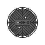 Picture of 240/200/150 watt, Selectable Economy UFO high bay light, 5000k, 100-277 vac. 0-10v. dimmable, black housing.