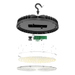 Picture of 150/120/90 watt, CCT 3/4/5K Selectable Economy UFO high bay light.