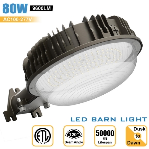 Picture of LED BARN LIGHT 80w, 5000K, 100-277vac Photocell