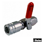 Picture of Parker Red Right Hand Lever Operated Hydraulic Quick Coupler, Breakaway Sleeve, Female, Genuine OEM Style