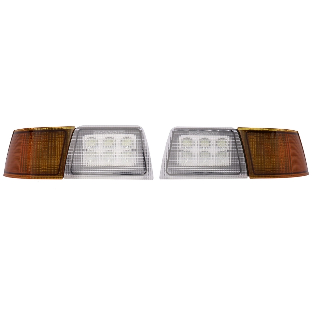 Picture of Flood Beam & Corner Amber LED Headlight Kit for Case IH Tractors, 6400 Lumens
