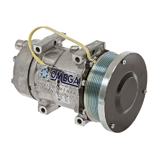 Picture of Genuine Sanden SD7H15 Compressor, w/ KCA Rear Head & w/ 8 Groove Clutch - New