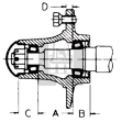 Picture of 4 BOLT AG HUB 280510