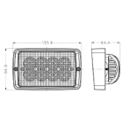 Picture of LED-4415 - a 3 x 5 LED Cab Headlight for MacDon.